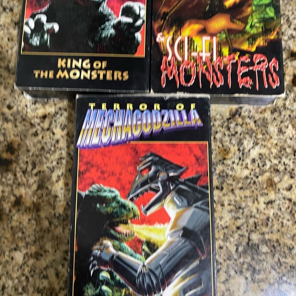 3 VTG Godzilla VHS King of Monsters 1956 Terror of Megagodzilla SciFi Monsters - Picture 8 of 16